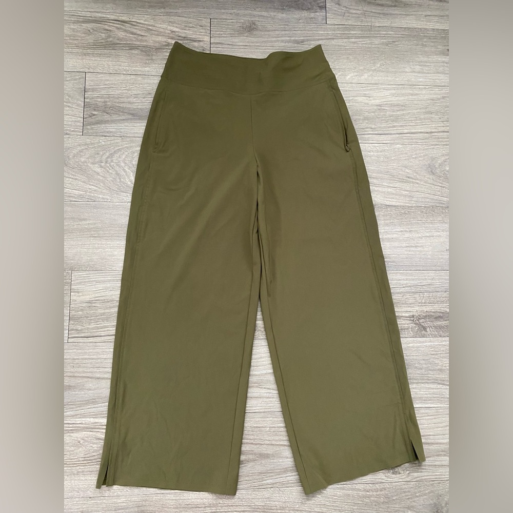 Athleta Cosmic Wide Leg Pants Olive Green